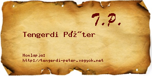 Tengerdi Péter névjegykártya