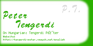 peter tengerdi business card